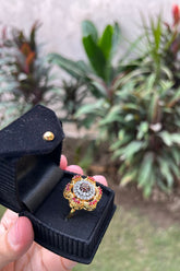 Hemohandicrafts- Ruby Flower Gold - Ruby